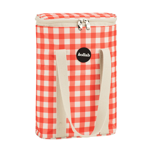 Wine Cooler Bag Red Check