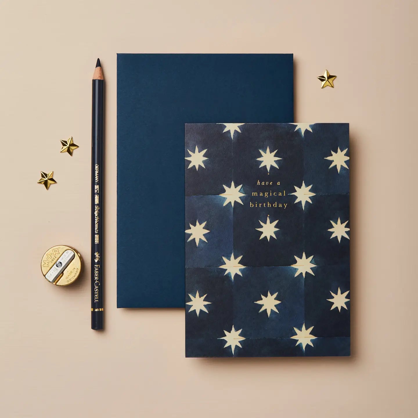 Navy Stars Magical Birthday Card