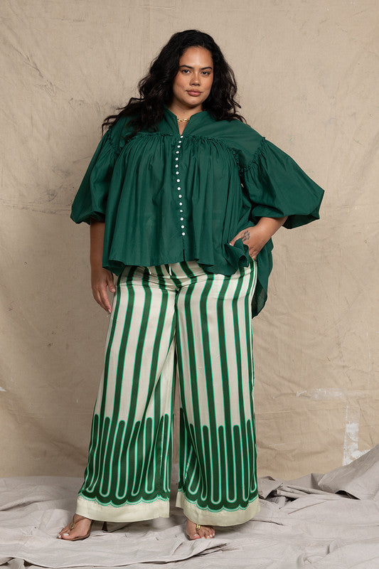 Romantic Blouse Emerald