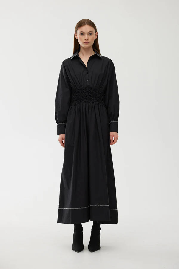 Hazel Dress Black ZigZag