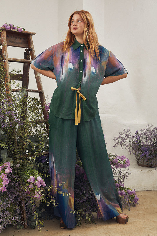 Tapestry Elastic Waist Pant Bayberry
