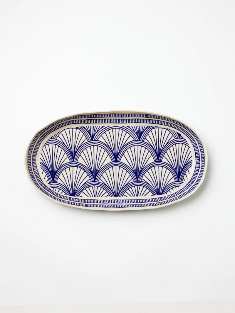 Caravan Large Platter Indigo