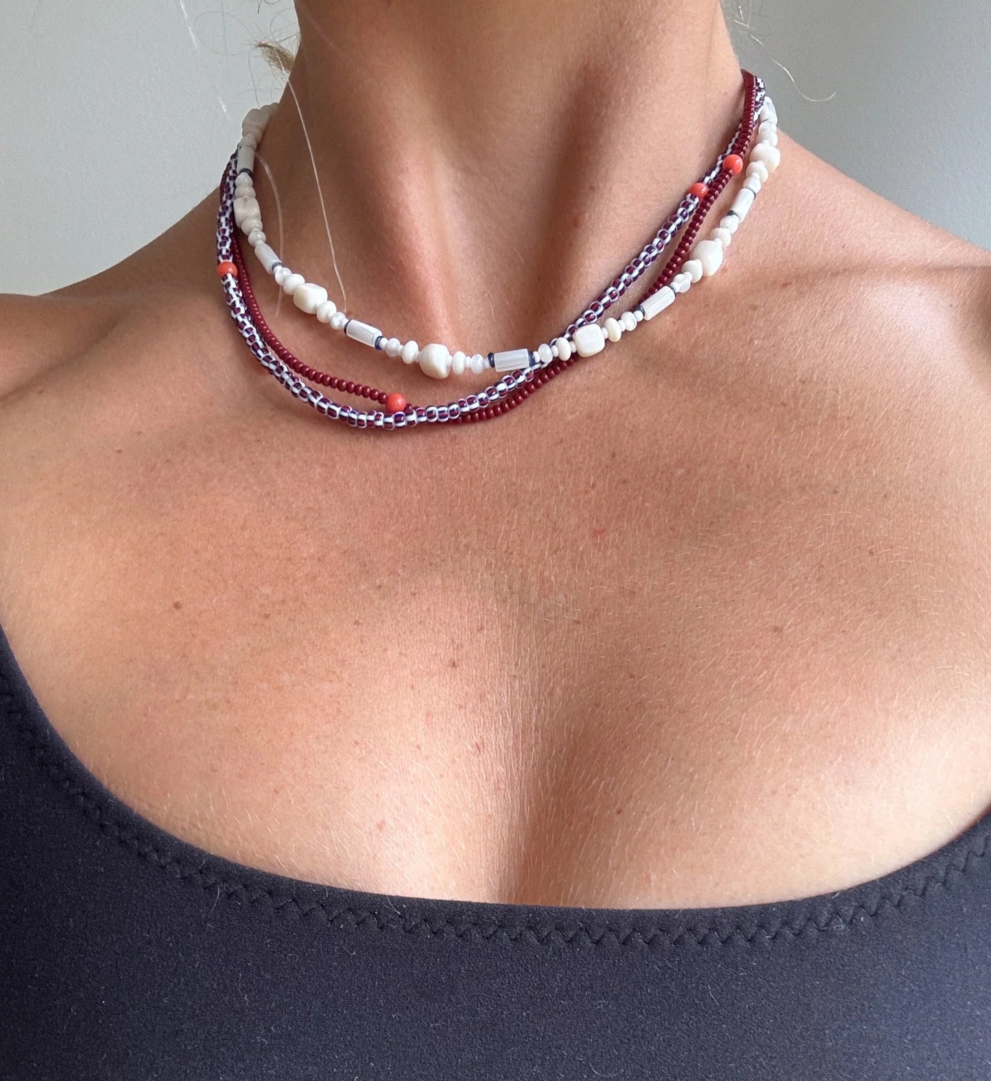 Burgundy Necklace Plain