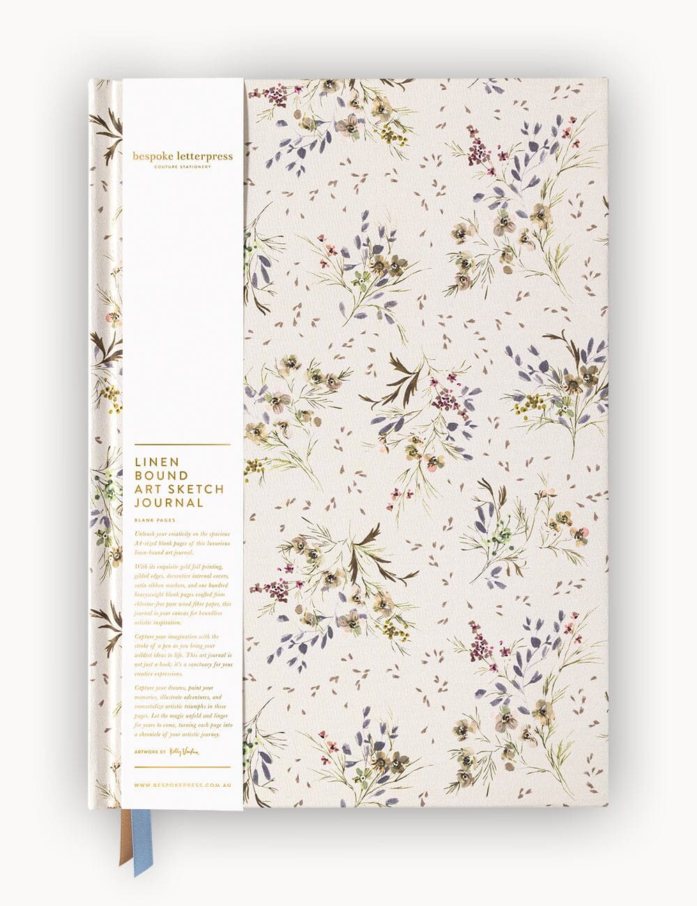 A4 Linen Bound Art Sketch Journal - Wax Flower
