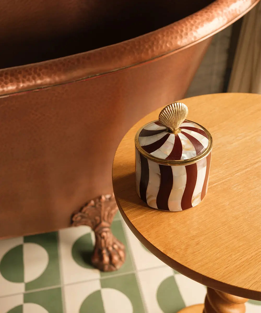 Abby Shell Circus Box Large Burgundy