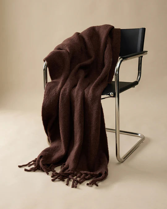 Merino Alpaca Throw - Cocoa