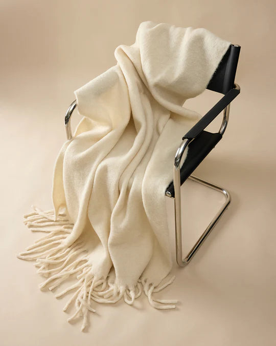 Merino Alpaca Throw - Natural