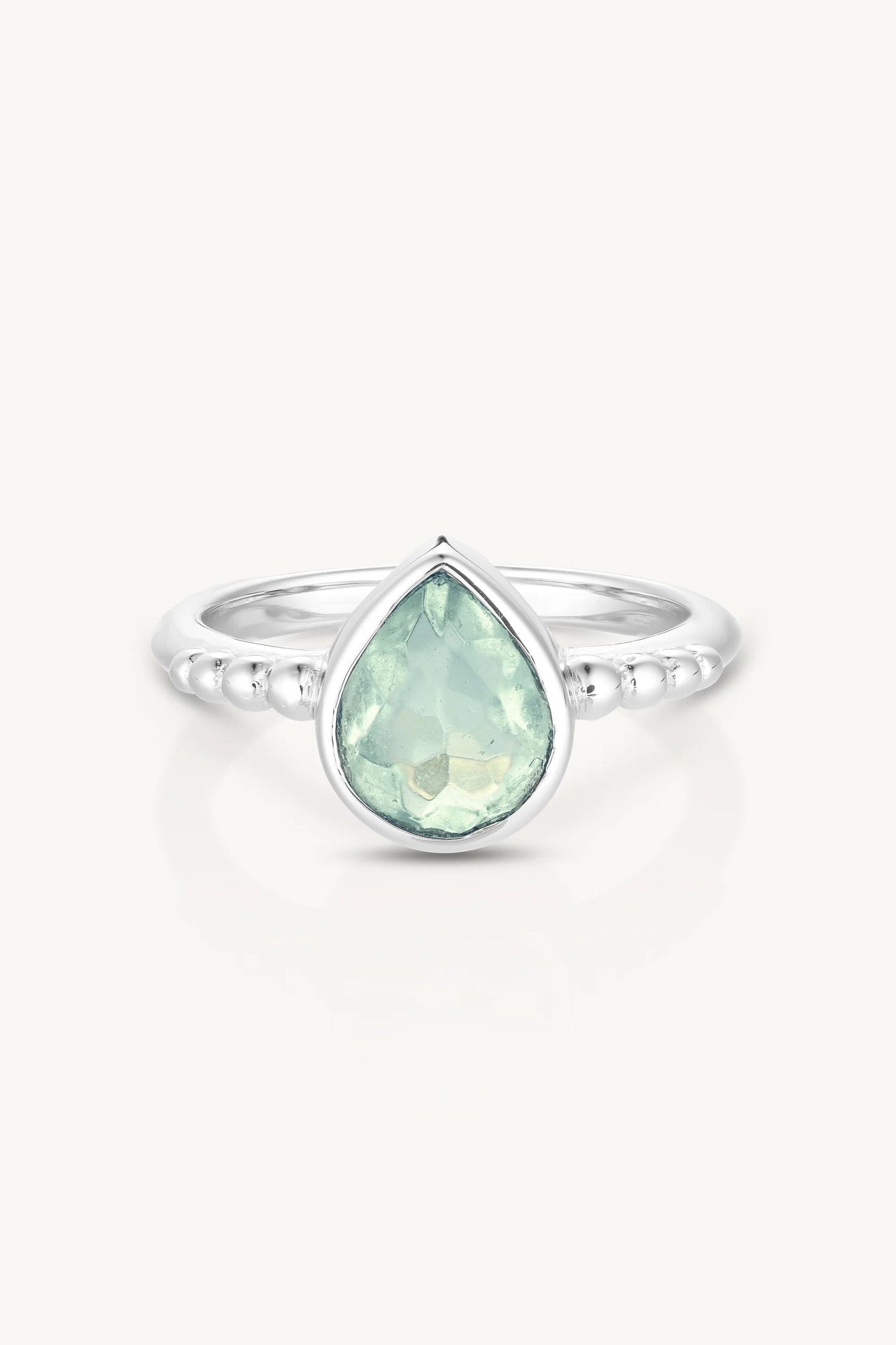 Amie Fluorite Silver Stacker ~ 7/M
