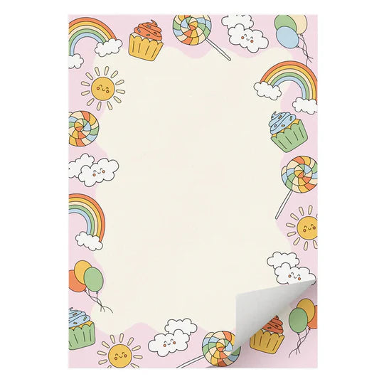Lunchbox Love Notes 'Lollipops & Rainbows' Mini Magnetic Notepad
