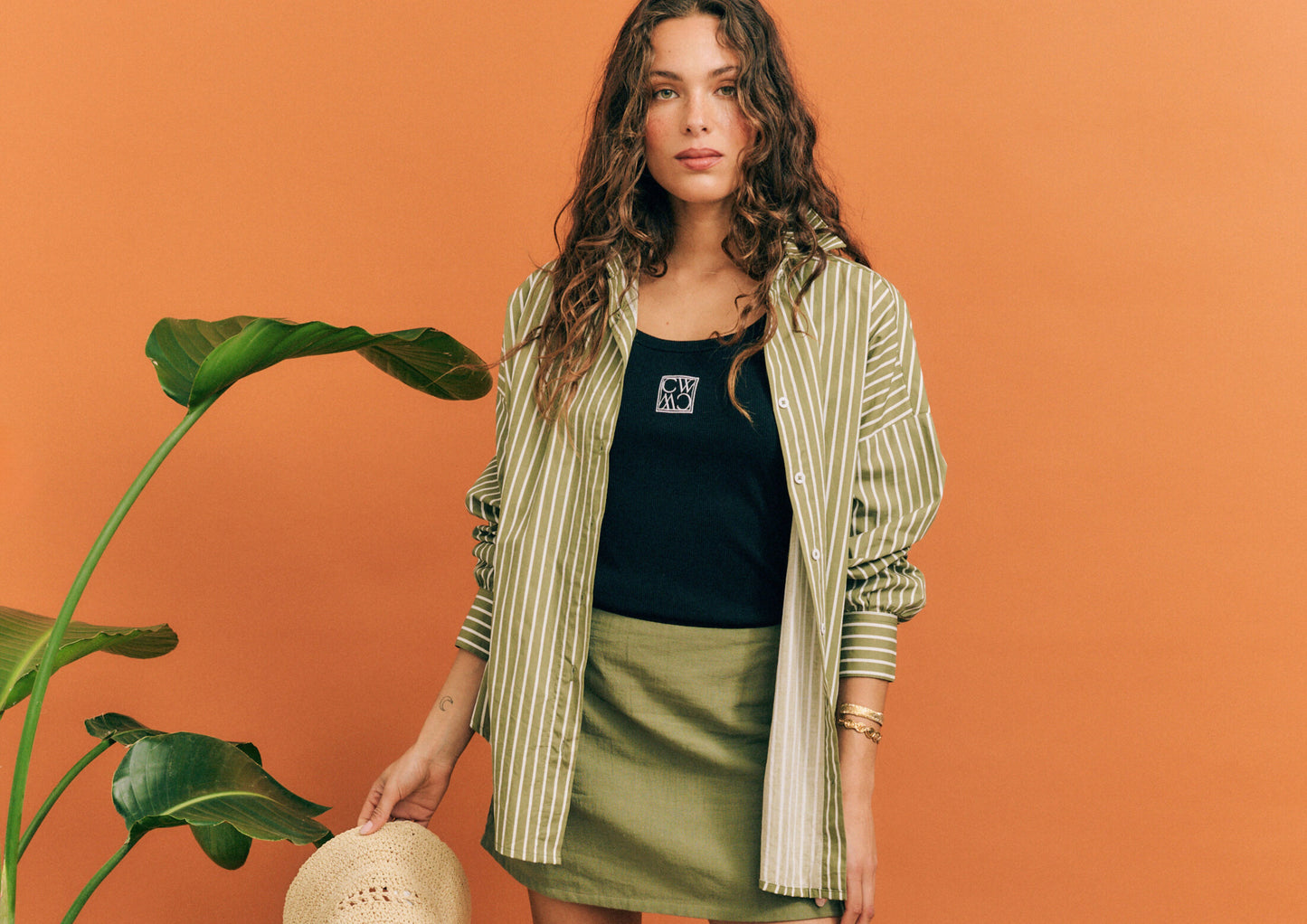 Tammy Shirt - Palm Stripe