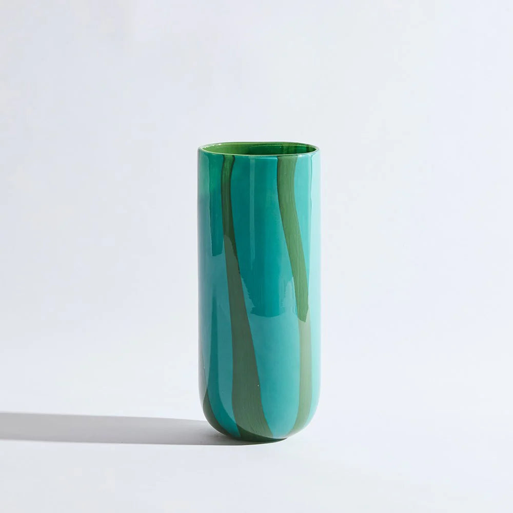 Candy Teal Cylinder Vase