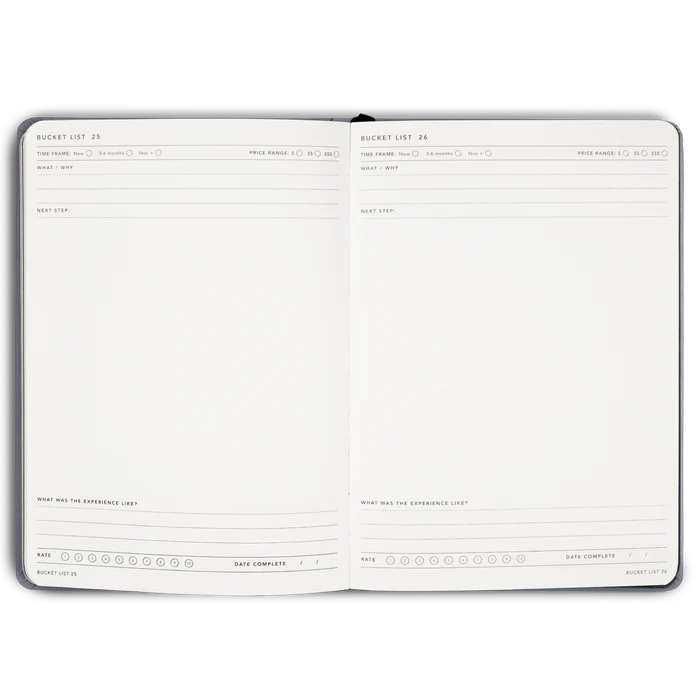 Bucket List journal