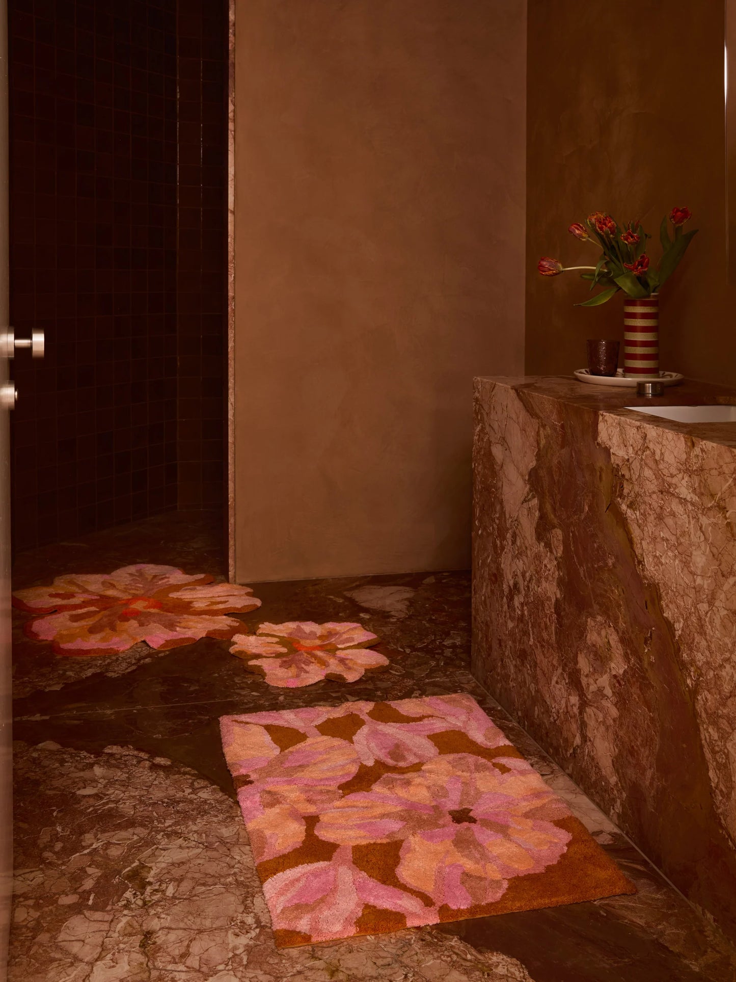 Mini Tulip Tan Bath Mat