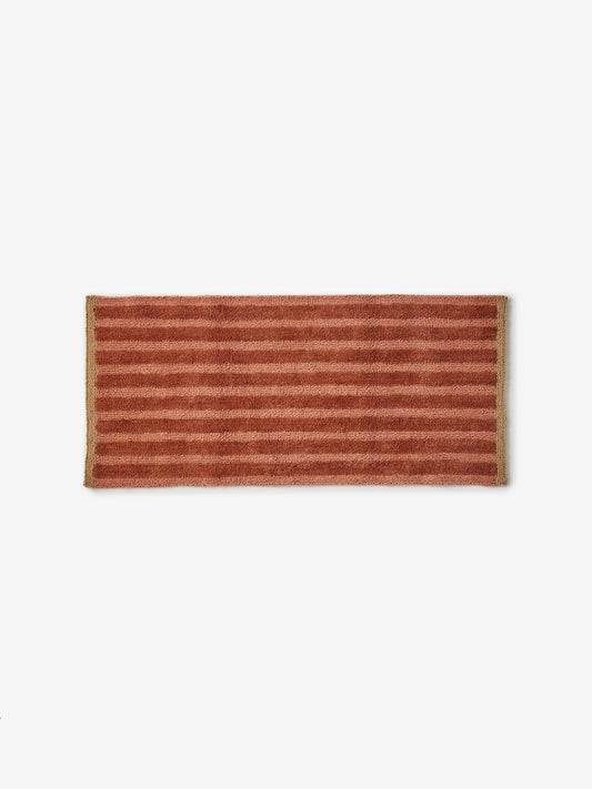 Stripe Terracotta Long Bath Mat