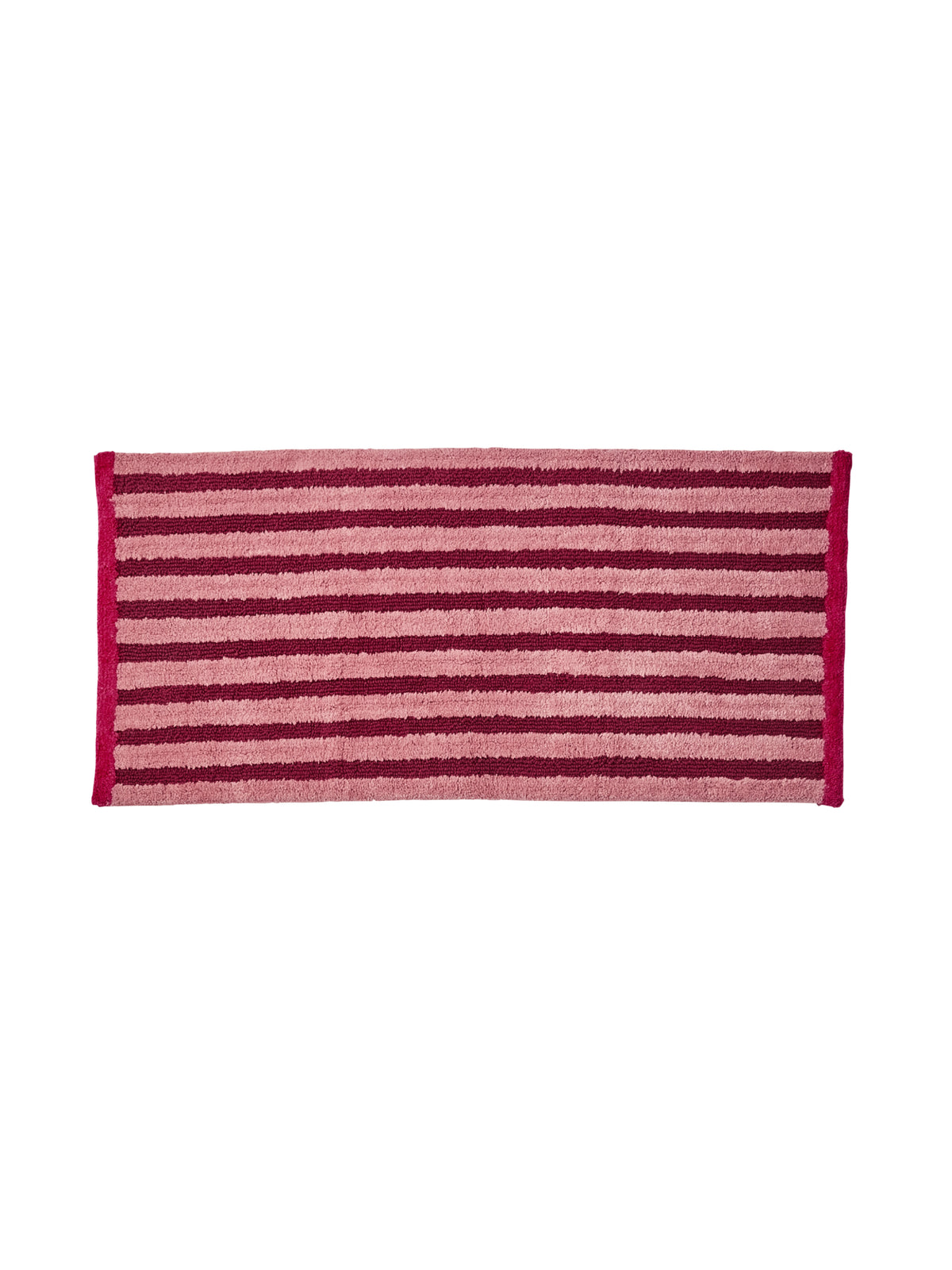 Stripe Reversible Burgundy Long Bath Mat