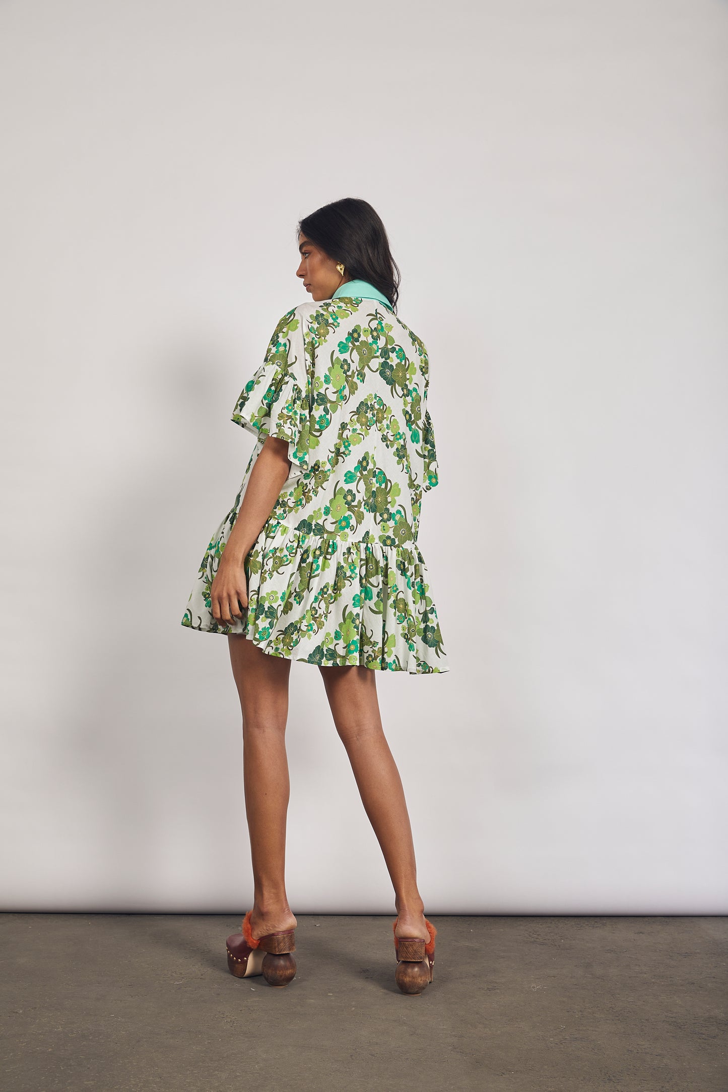 Jungle Mini Dress Green Stripe