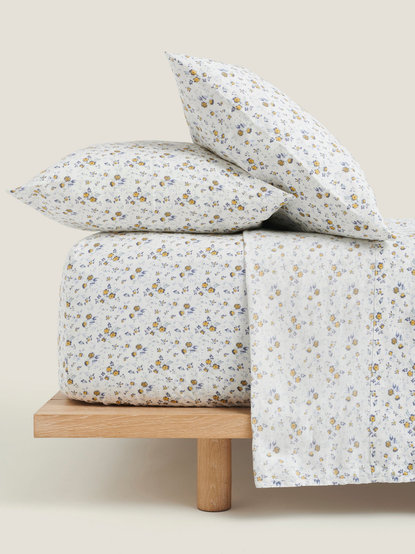 100% Linen Pillowcase Set of 2 Summer Floral
