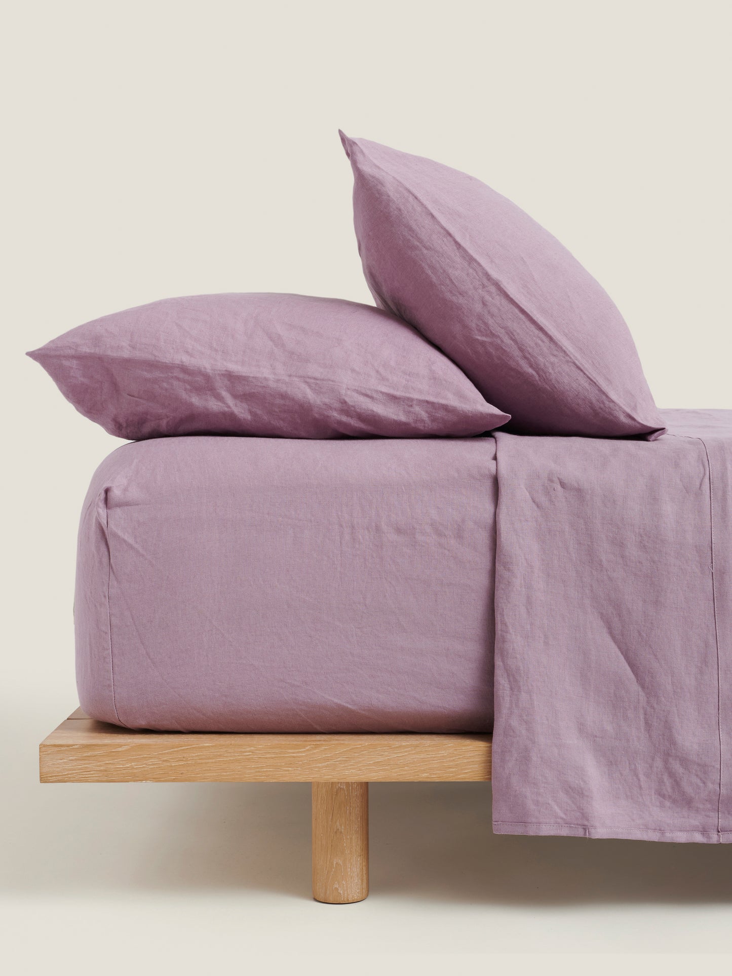 100% Linen Fitted Sheet ~ Violet