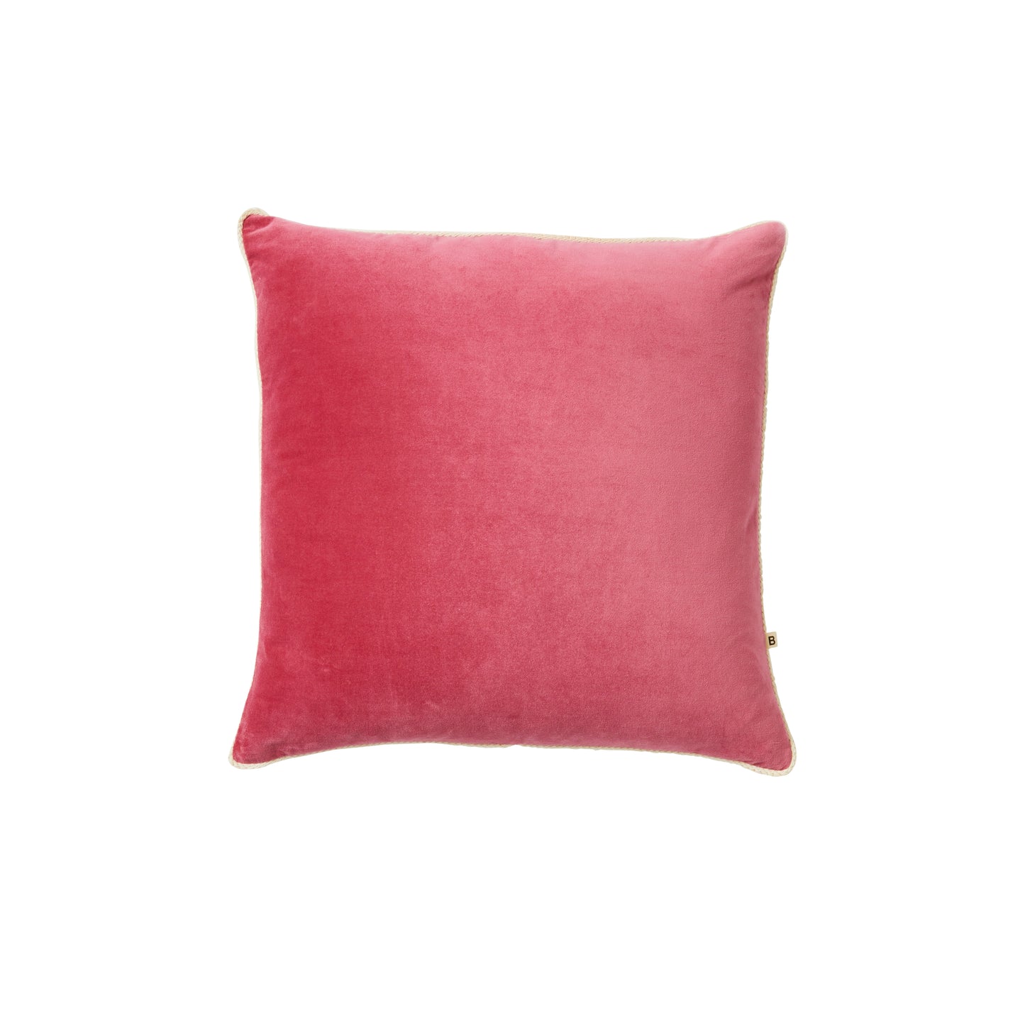 Velvet Pink Tan Cushion 50cm