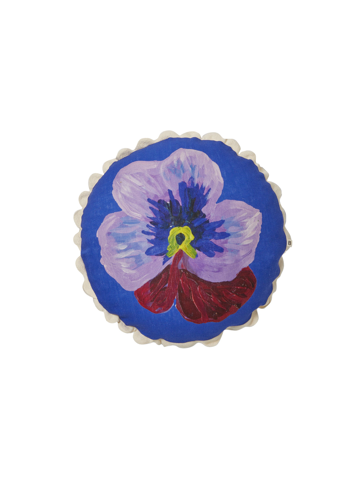Pansy Klein Blue 45cm Round Cushion