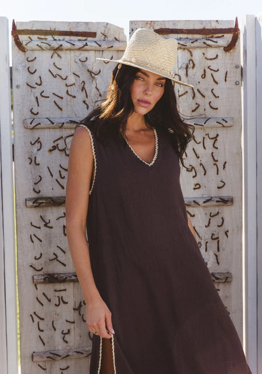 Paloma Maxi Dress ~ Espresso