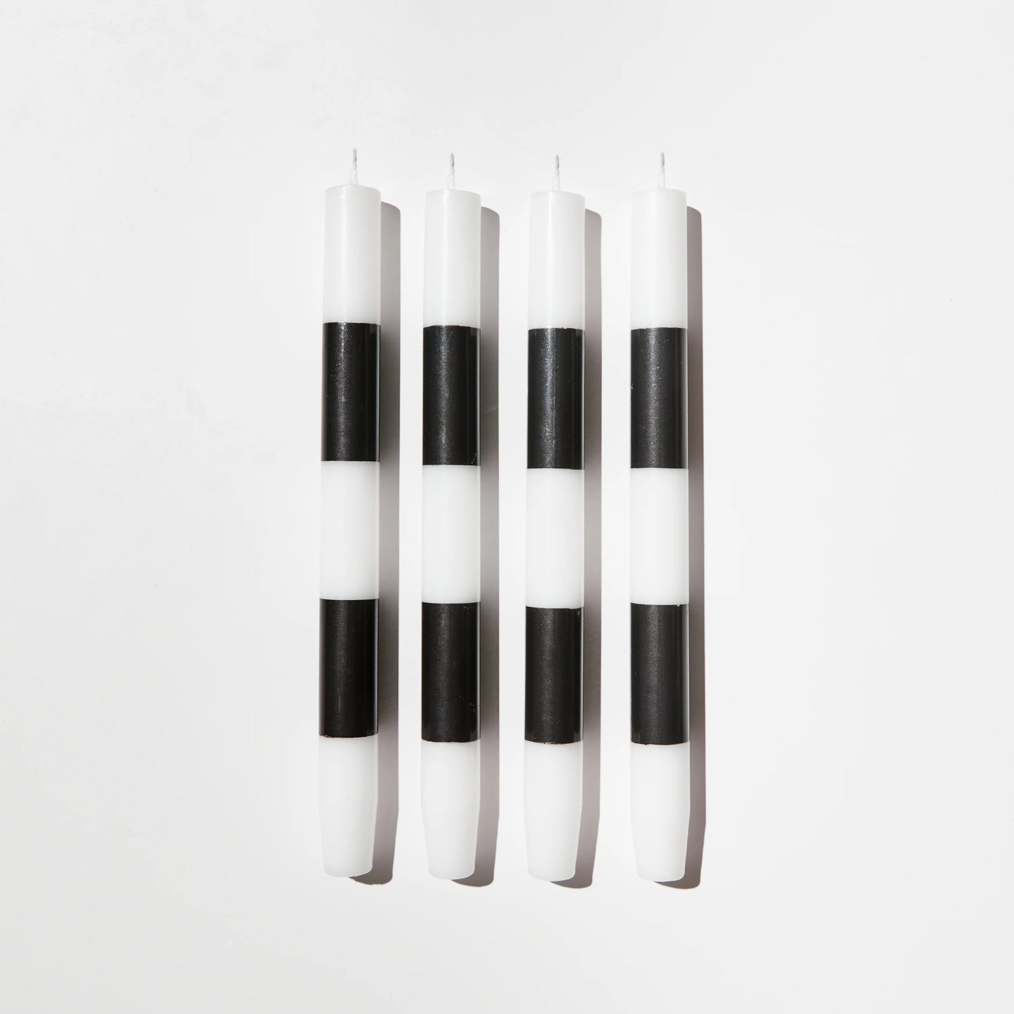 Striped Dinner Candles 4pce