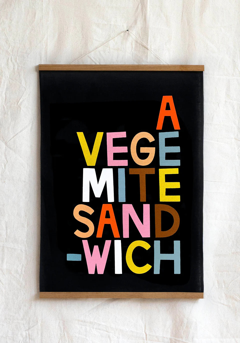Vegemite Sandwich Linen Art Print