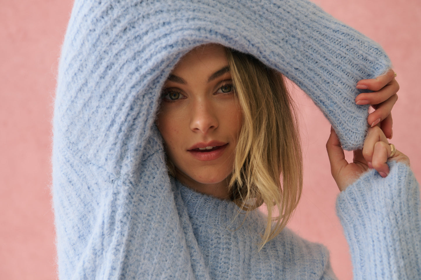 Lorenza Knit Sweater Ice Blue