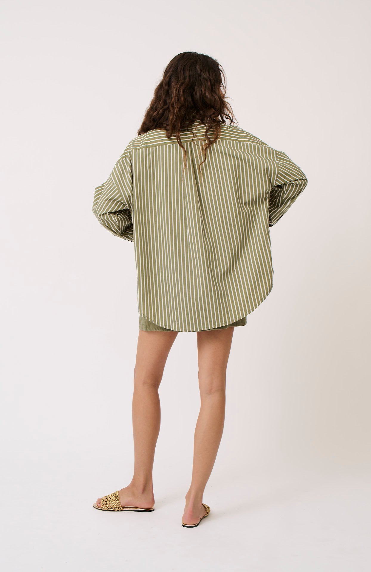 Tammy Shirt - Palm Stripe