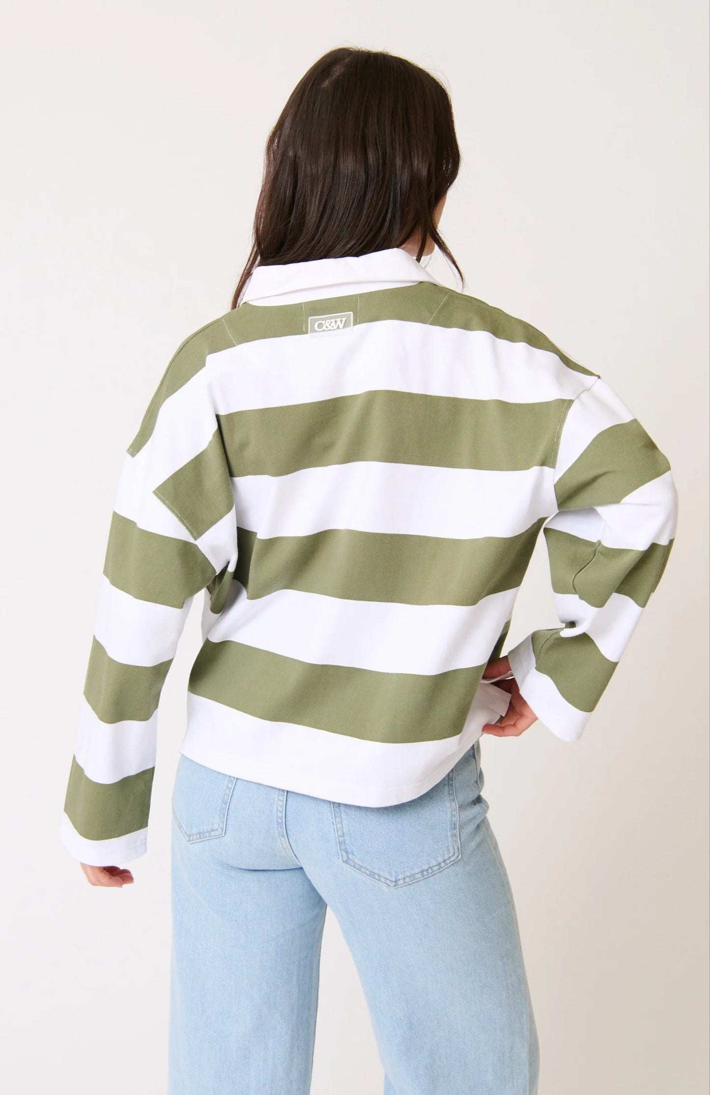 Lily Rugby Shirt Khaki Stripe