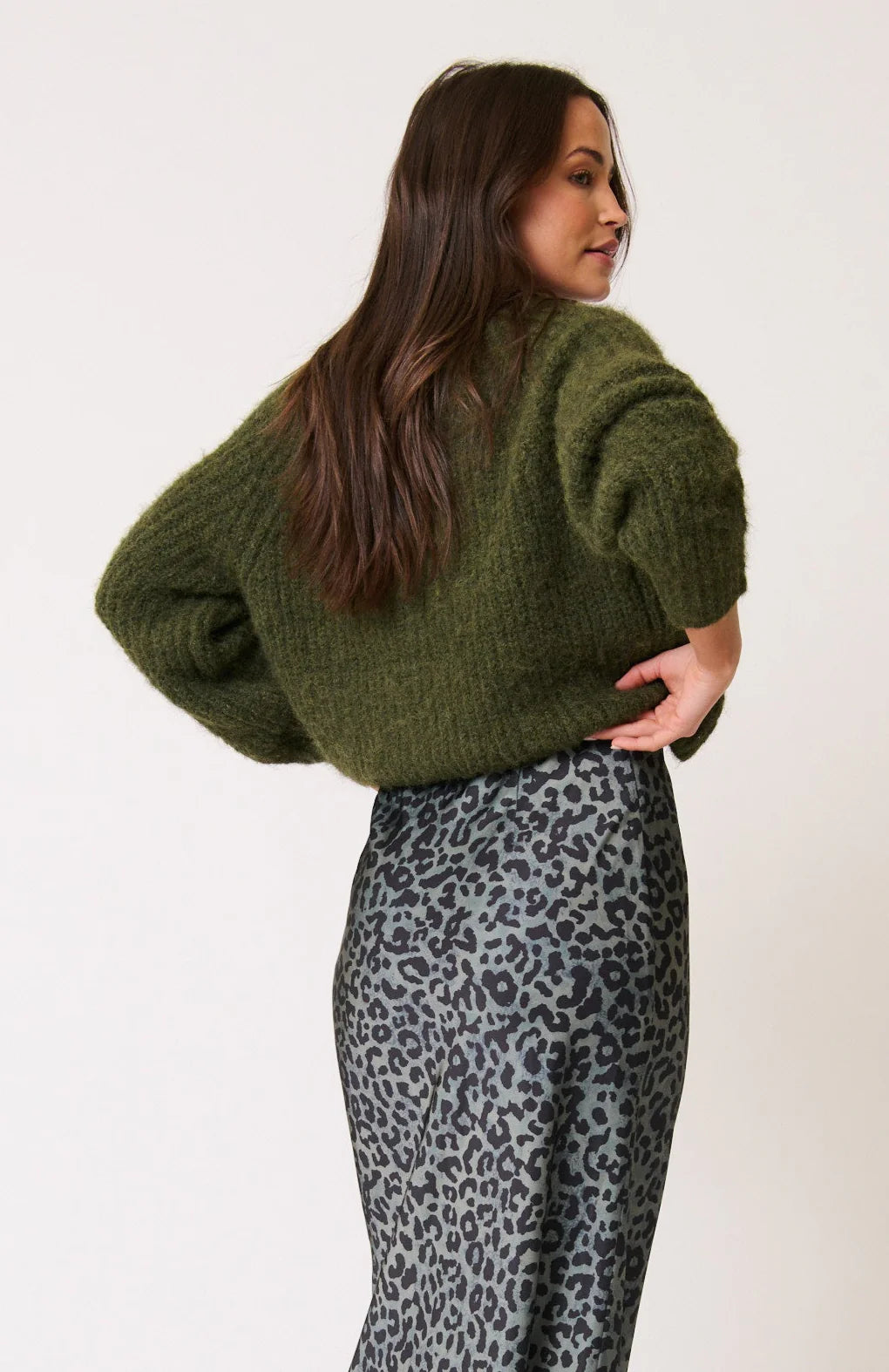 Hazel Knit Cardigan Khaki