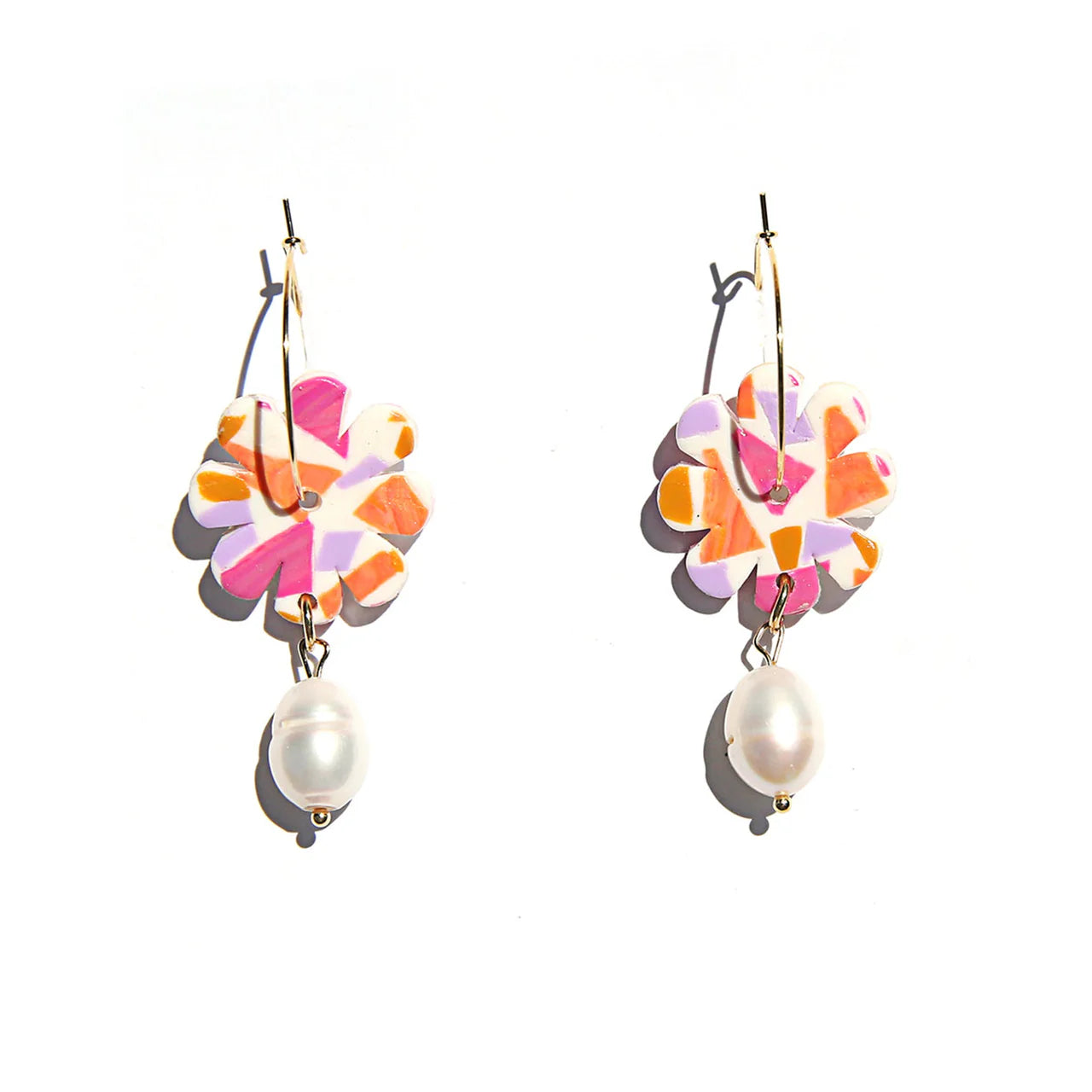 Petite Flowers Pink Earrings