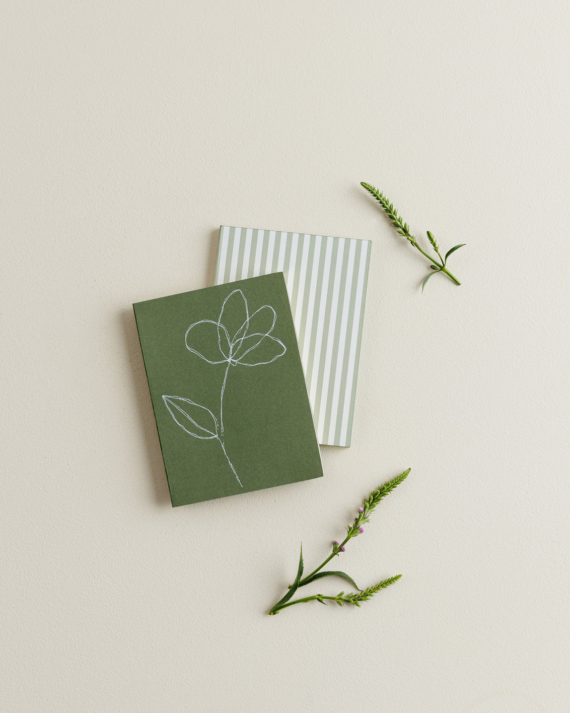 Notebook Petite Sage Stripe