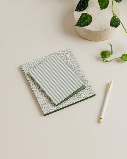Notebook Petite Sage Stripe