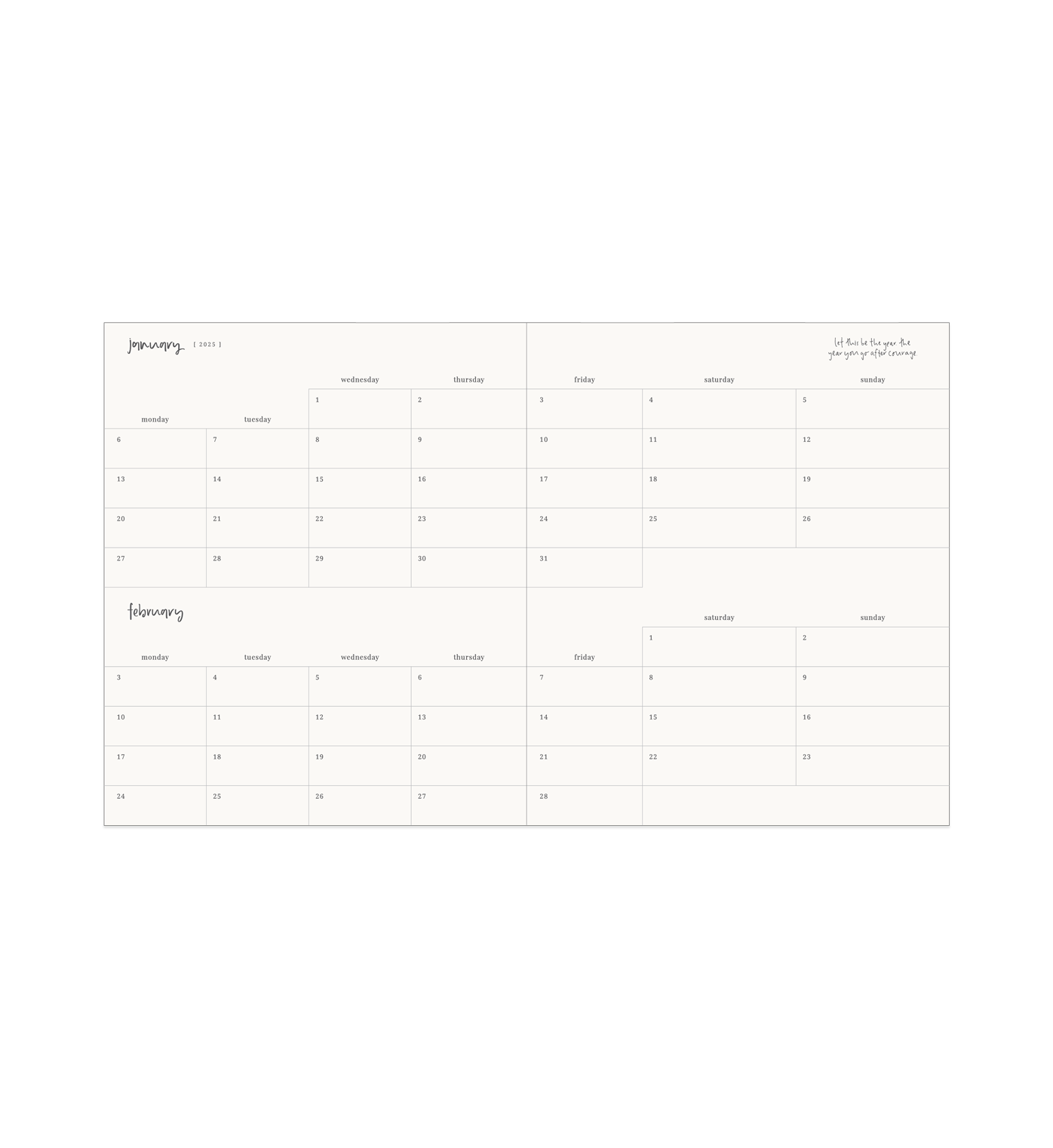 2024 Signature Horizontal Weekly Planner Amore