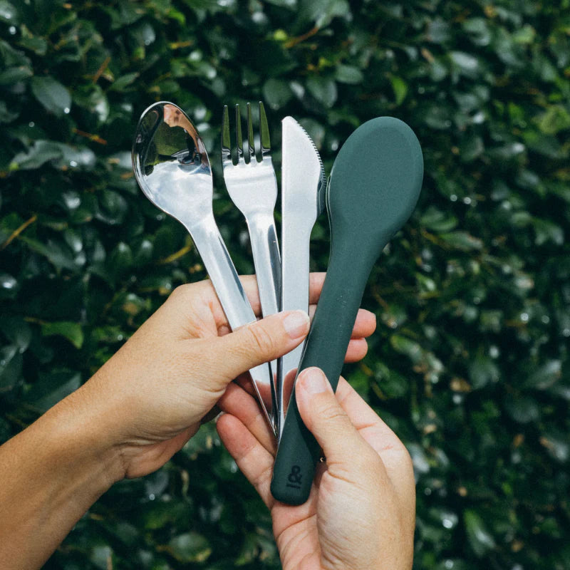 Reusable Cutlery Set | Stainless Steel Eucalyptus