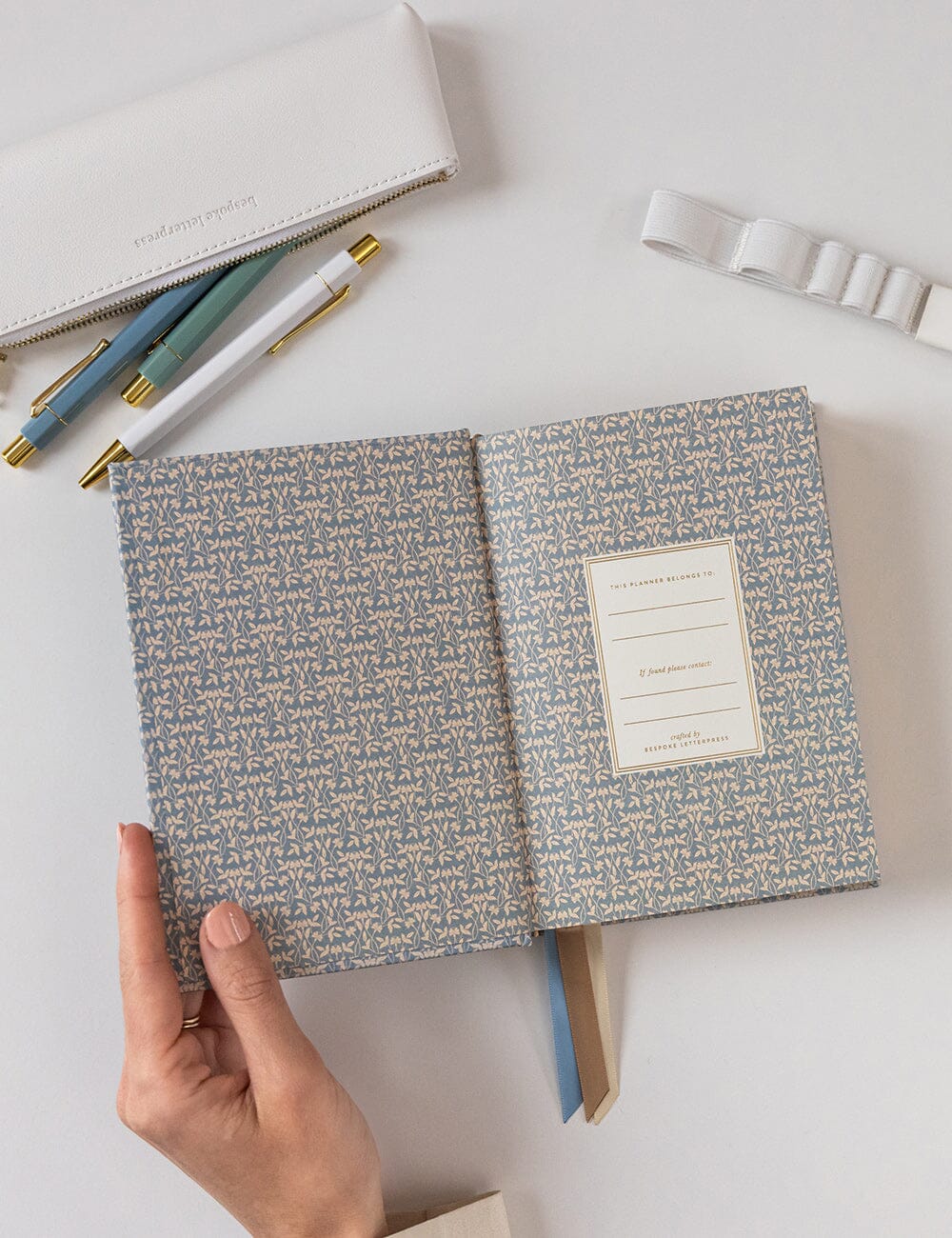 2026 Day to Page Linen Planner ~ Frost Bramble