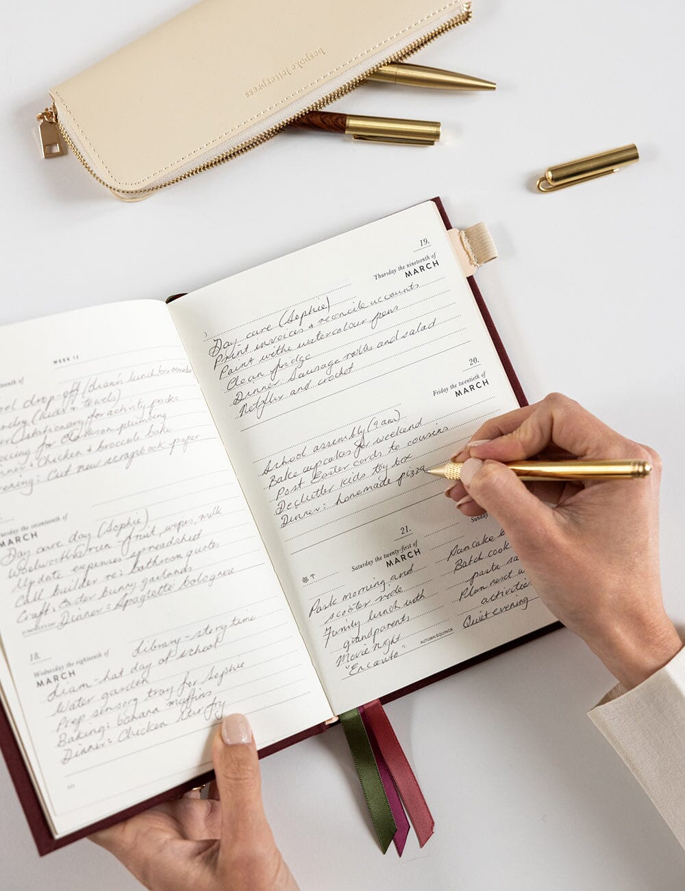 2026 Petite Linen Bound Weekly Planner ~ Mulberry