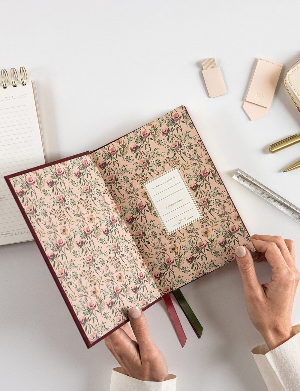 2026 Petite Linen Bound Weekly Planner ~ Mulberry