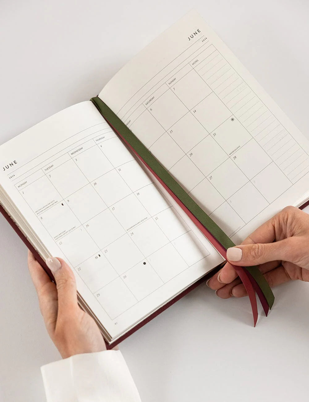 2026 Petite Linen Bound Weekly Planner ~ Mulberry