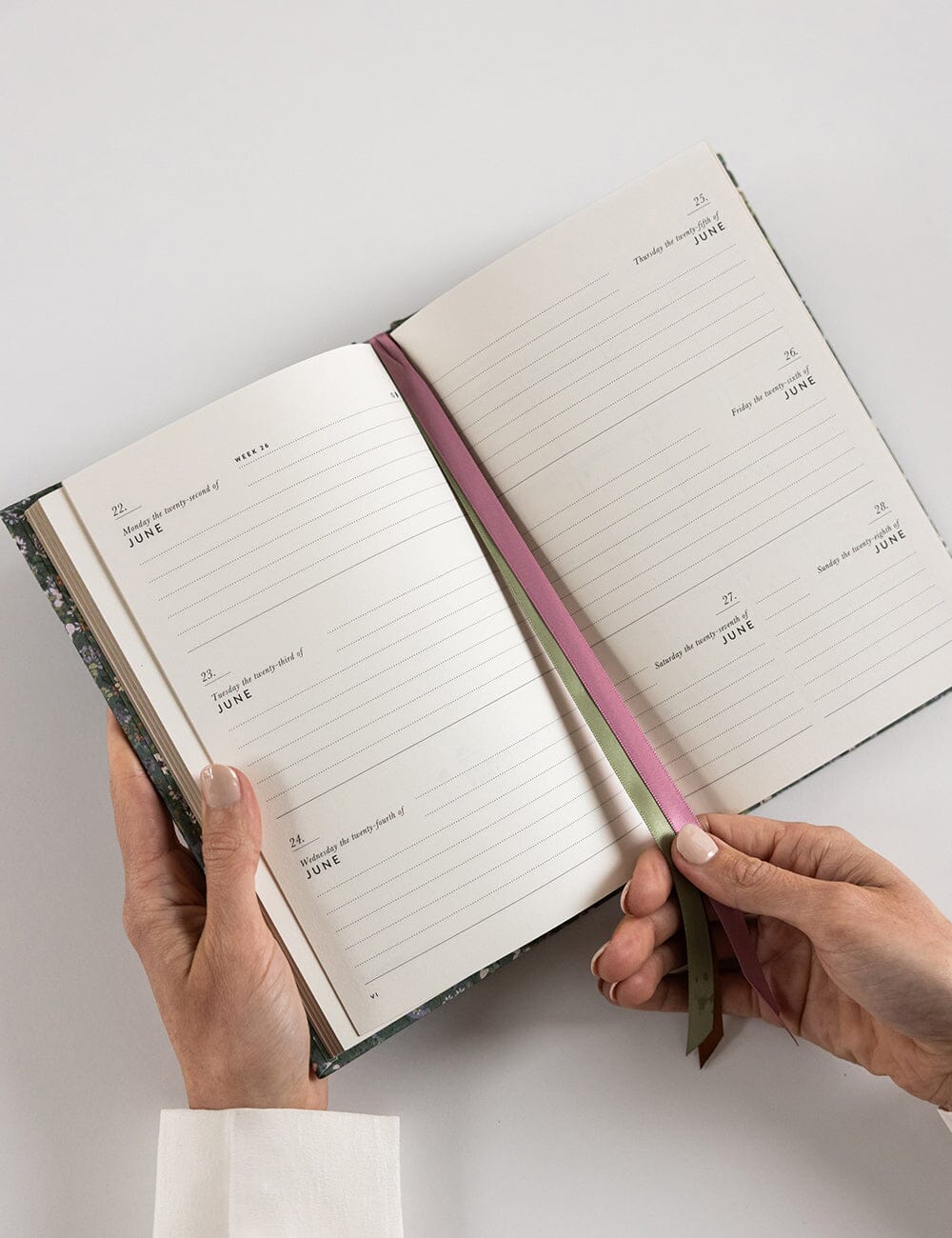 2026 Petite Linen Bound Weekly Planner ~ Summer Perrenials