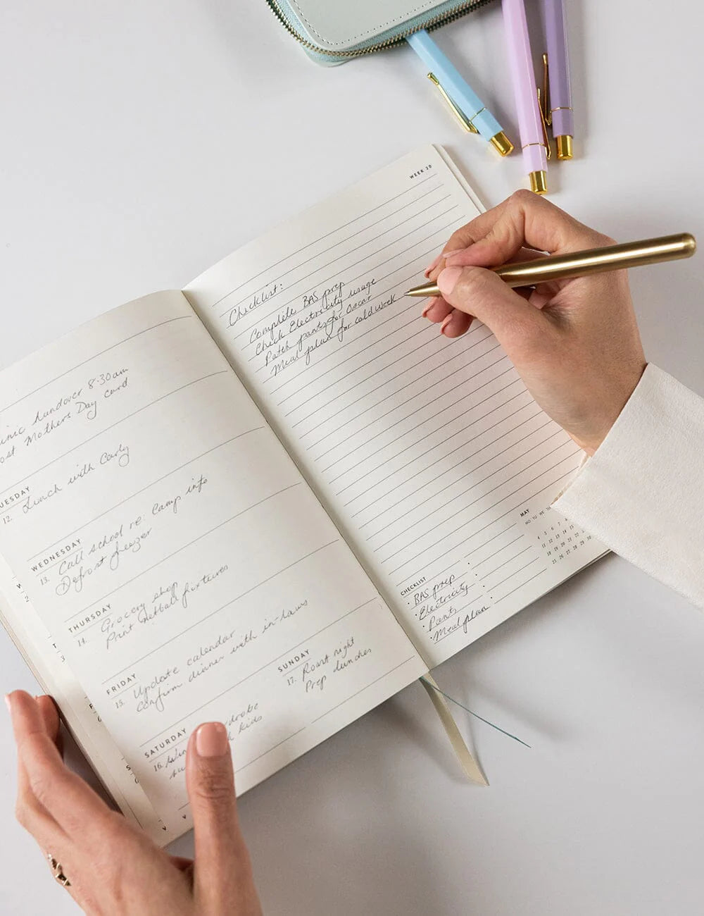 2026 Weekly Planner Notebook ~ Ivory Garden