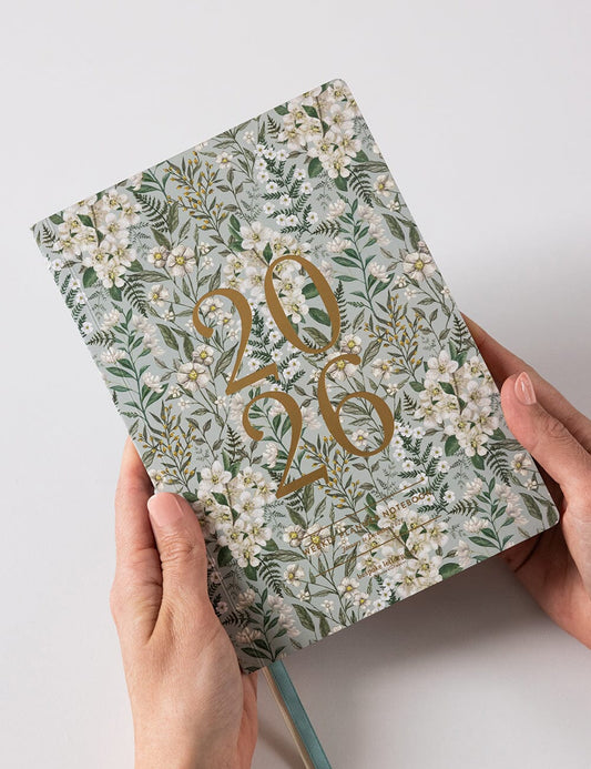 2026 Weekly Planner Notebook ~ Ivory Garden