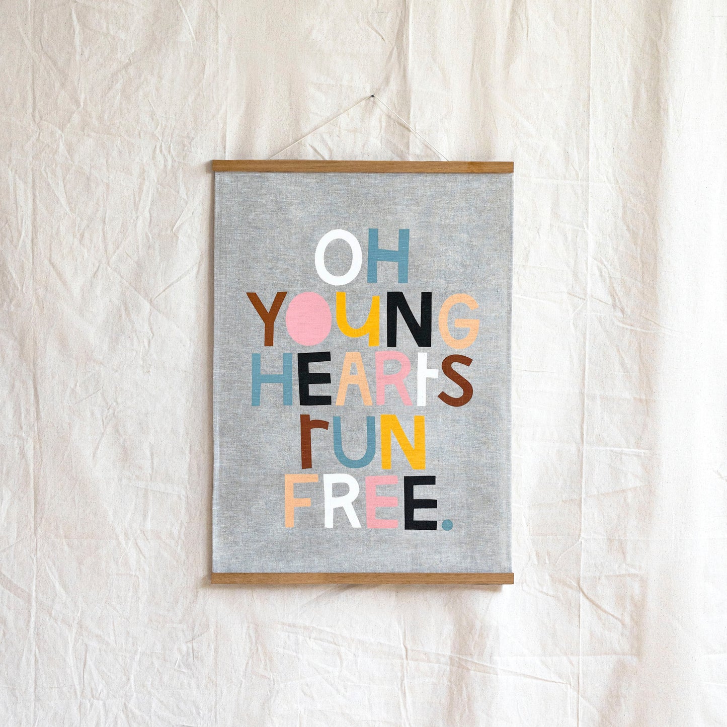 Young Hearts Linen Art Print