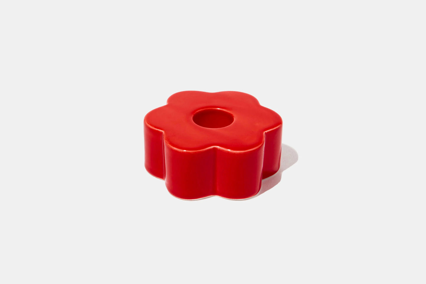 Daisy Candle Holder Red