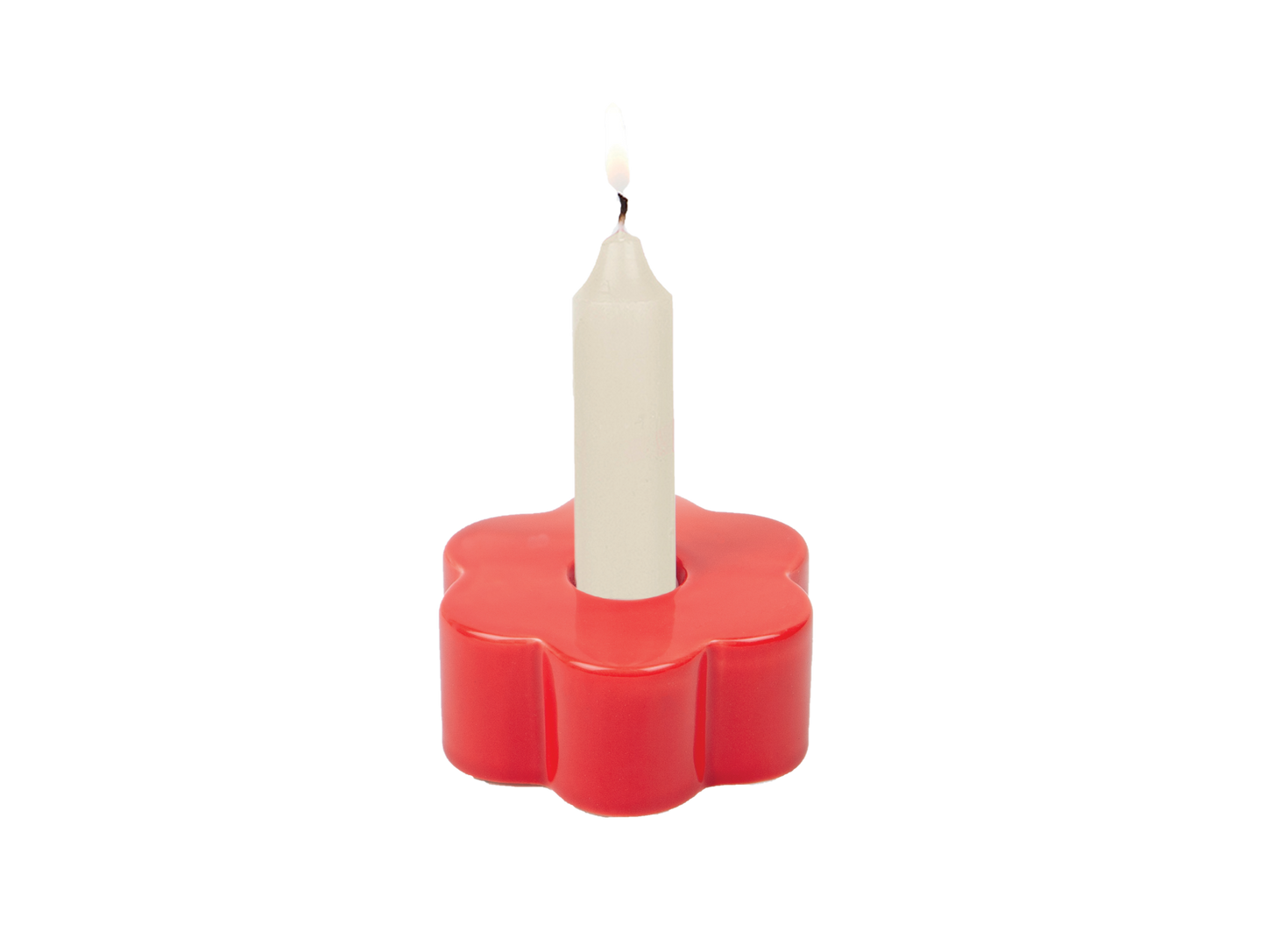 Daisy Candle Holder Red
