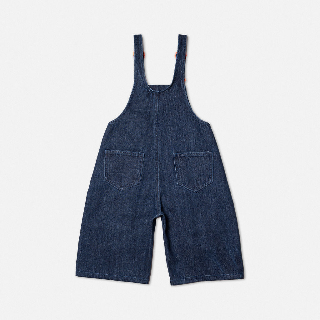 Shorts Overalls Denim Dark Wash