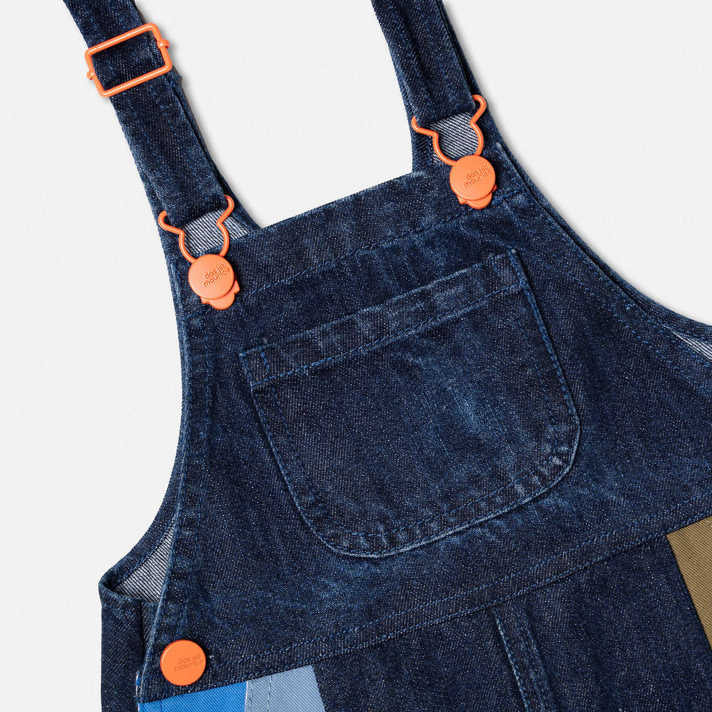 Shorts Overalls Denim Dark Wash