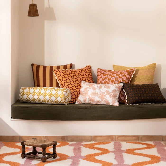 Loop Tan Pink 60cm Cushion