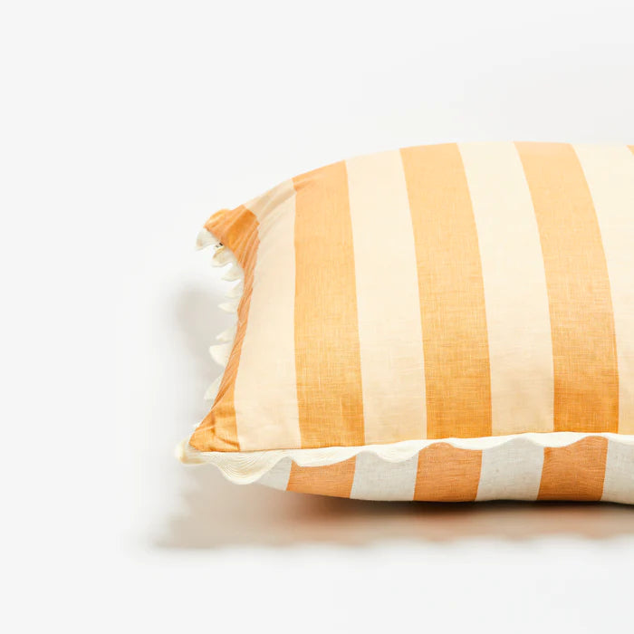 Bold Stripe Wheat 60cm Cushion